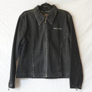 Harley Davidson Women's Black Jean Jacket